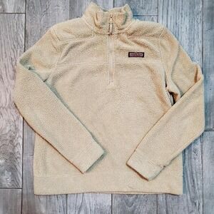 Vineyard Vines Women's 1/4‎ Zip Cream Pullover Sweater Size XS